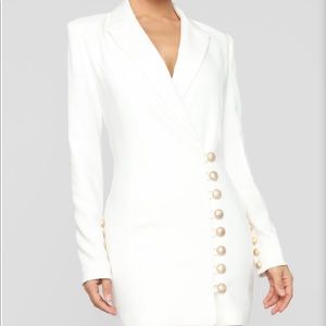 Boss Lady Blazer Dress - Off White